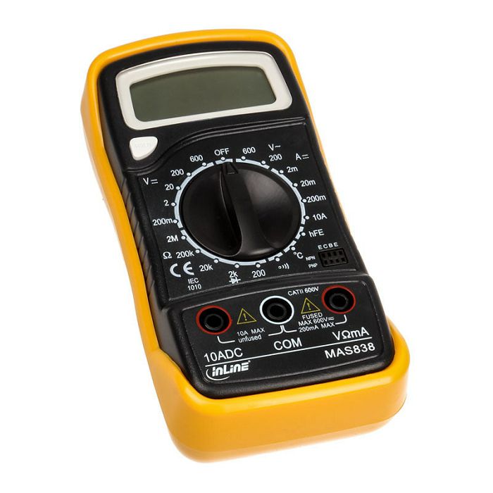 InLine multimeter, with temperature sensor and transistor measurement 43117