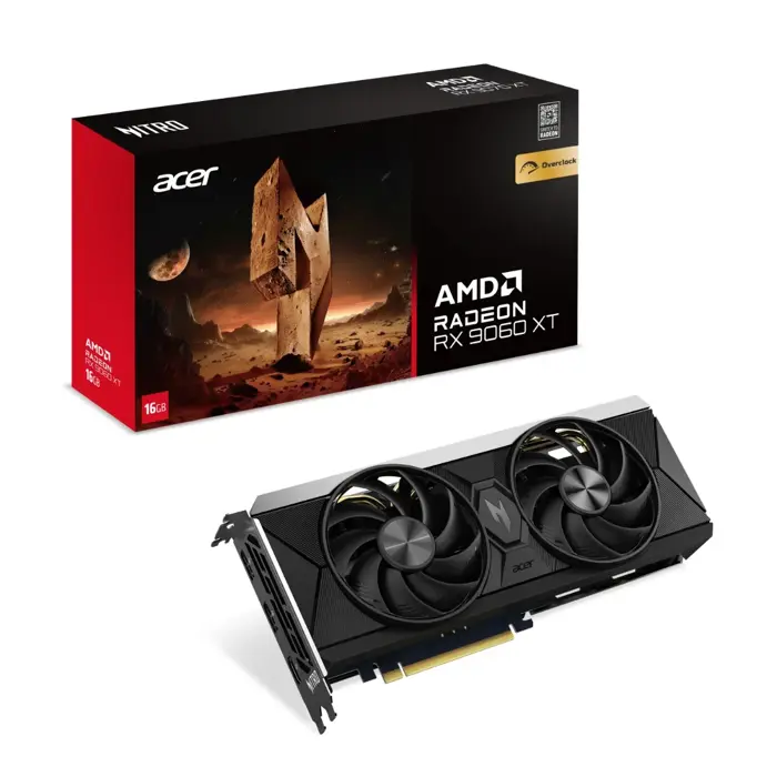 Acer Nitro Graphics Card Radeon™ RX 9060 XT OC 16GB, DP.Z4KWW.P01