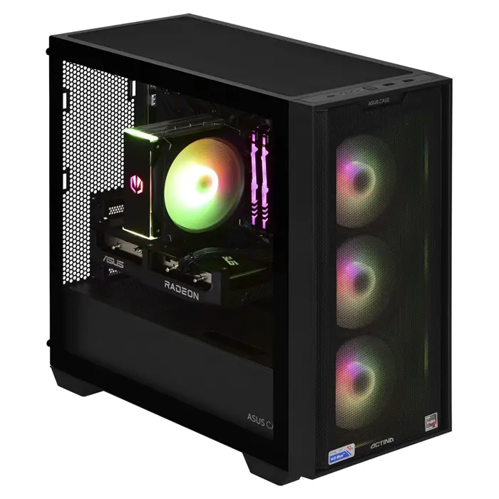 Actina 5901443335832 PC Mini Tower AMD Ryzen™ 5 5600 16 GB DDR4-SDRAM 1 TB SSD AMD Radeon RX 7600 Black