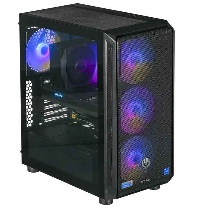 Actina 5901443410270 PC AMD Ryzen™ 5 7500F 32 GB DDR5-SDRAM 1 TB SSD Intel Arc B580 Midi Tower Black