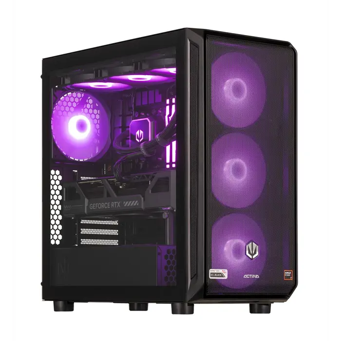 Actina 5901443411956 PC AMD Ryzen™ 7 9800X3D 32 GB DDR5-SDRAM 2 TB SSD NVIDIA GeForce RTX 5080 Windows 11 Home Midi Tower Black