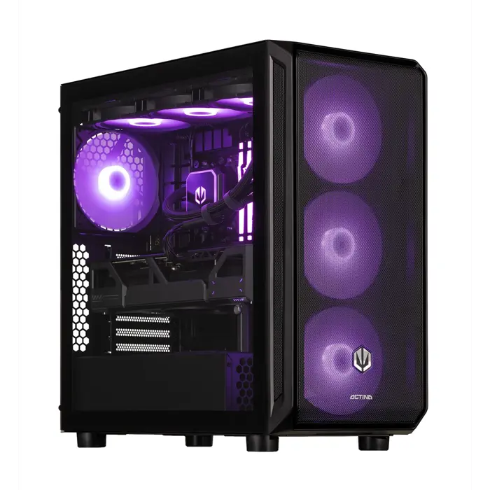 Actina 5901443414636 PC AMD Ryzen™ 7 9800X3D 32 GB DDR5-SDRAM 2 TB SSD AMD Radeon RX9070XT Midi Tower Black