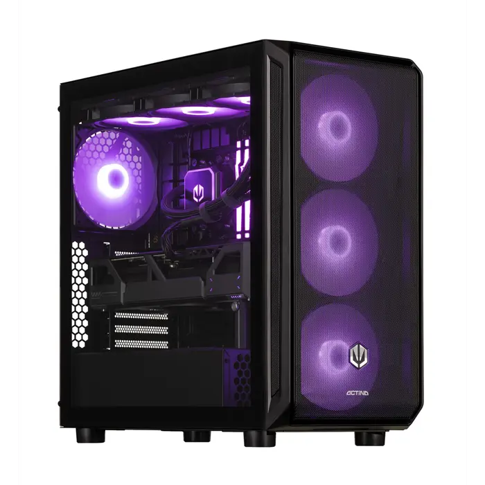 Actina 5901443414643 PC AMD Ryzen™ 7 7800X3D 32 GB DDR5-SDRAM 2 TB SSD AMD Radeon RX9070XT Midi Tower Black