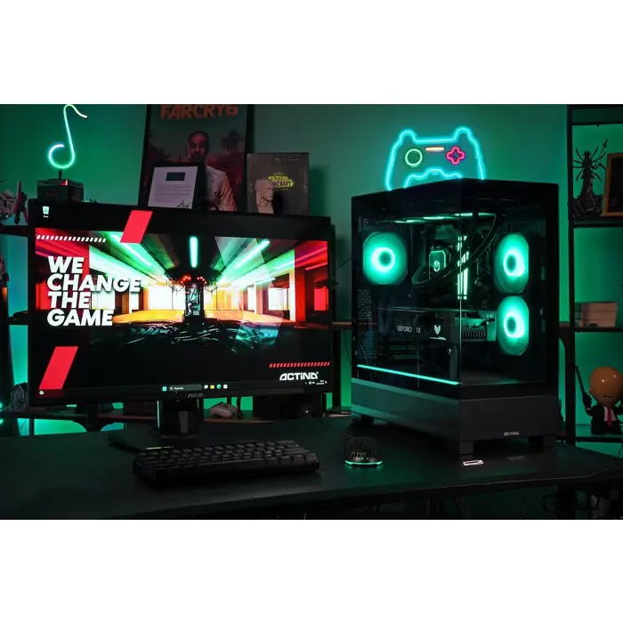 Actina 5901443416531 PC AMD Ryzen™ 7 9800X3D 32 GB DDR5-SDRAM 2 TB SSD NVIDIA GeForce RTX 5080 Windows 11 Home Midi Tower Black