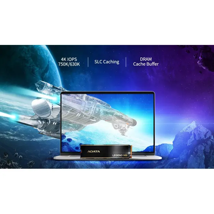 ADATA LEGEND 960 2 TB - SSD - M.2 - PCIe 4.0 x4, dark grey/gold