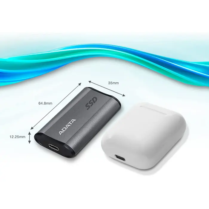 ADATA SE880 512 GB - External SSD - USB-C 3.2 Gen 2x2 - grey