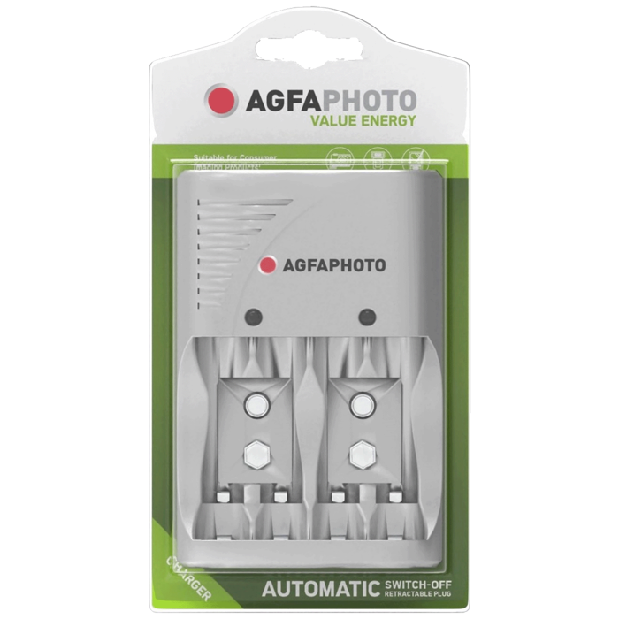 AgfaPhoto Punjač za baterije, univerzalni, AA, AAA, 9V - Photo Accu Charger Value Energy