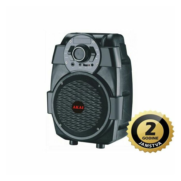 AKAI karaoke 10W, FM, BT, USB, baterija, crni ABTS-806