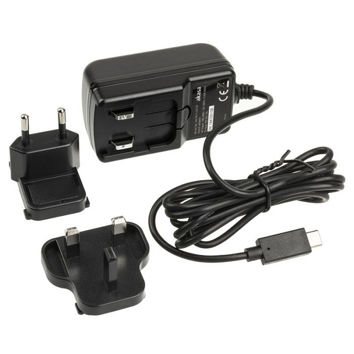 Akasa 15 Watt USB Typ C Napajanje kompatibilno sa Raspberry Pi 4, crno AK-PK15-02CM