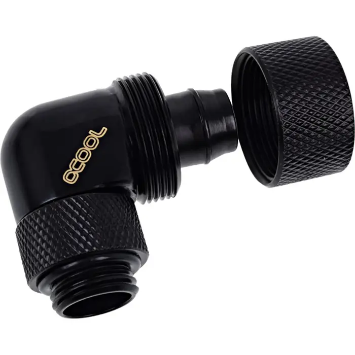Alphacool Eiszapfen 90° hose fitting 1/4" on 16/10mm, black - 17236
