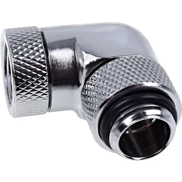 Alphacool Eiszapfen 90° L-angle adapter 1/4", chrome-plated - 17261