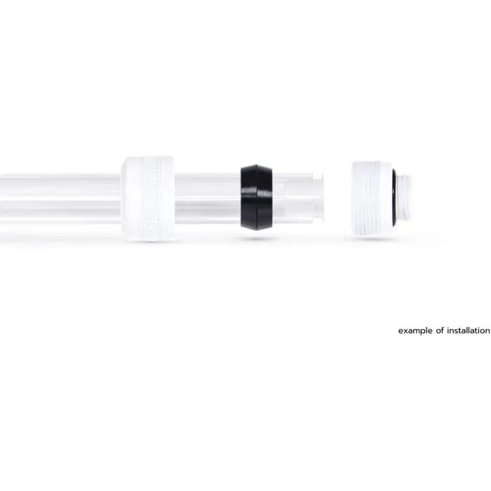 Alphacool Eiszapfen PRO 13mm HardTube screw-on nozzle G1/4 - White (white/black, set of 6)