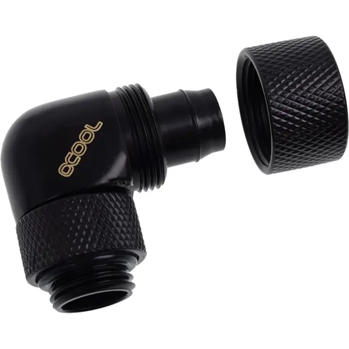 Alphacool Eiszapfen screw connection 90°, black - 17230
