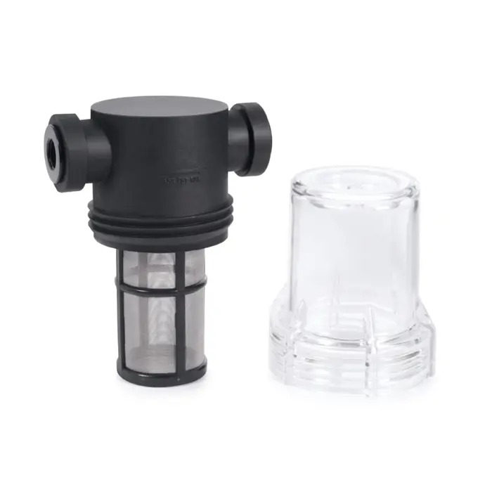 Alphacool ES Big Inline particle filter 2x G1/4 IG/IG (black/transparent, for the coolant circuit)