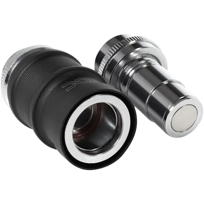 Alphacool ES quick release BLH1A PushIn set IG-IG (black (matt)/chrome)