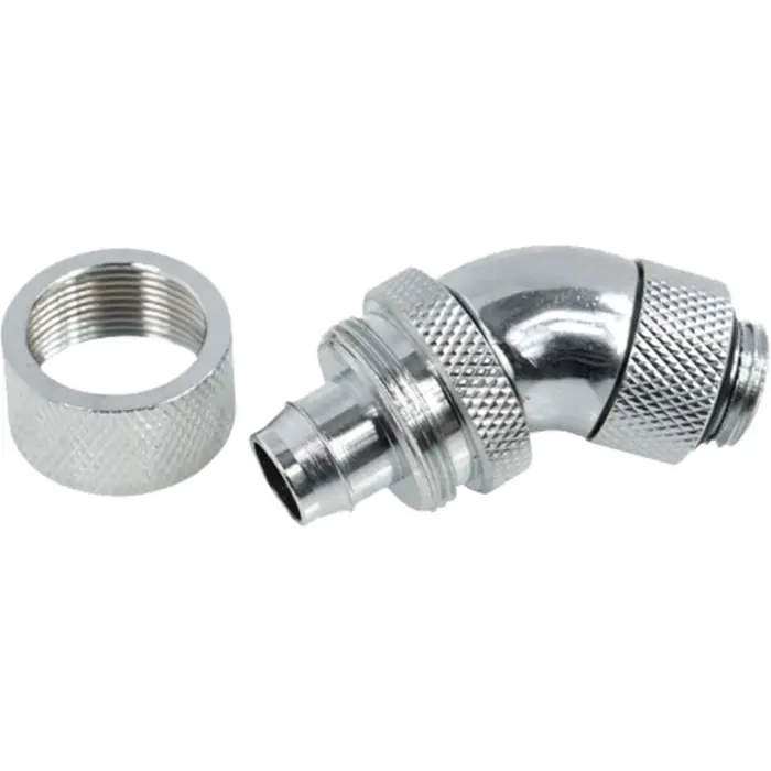 Alphacool HF screw connection 45° 1/4", chrome (17083)