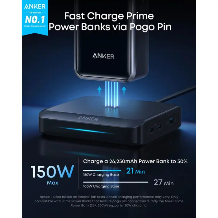 Anker 150W Charging Base for Prime Powerbank, Black