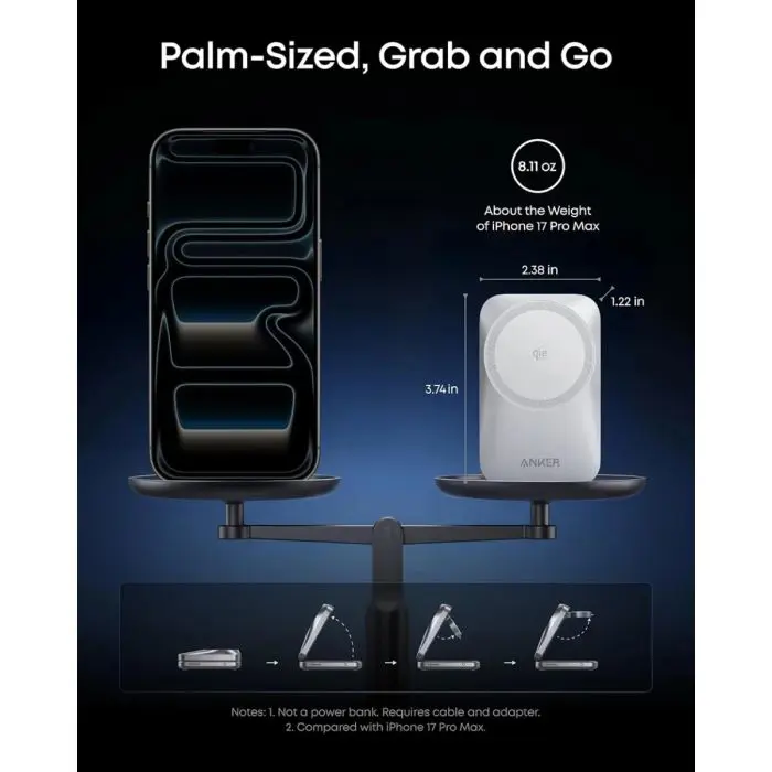Anker Prime 3-in-1 Wireless Charging Station, White