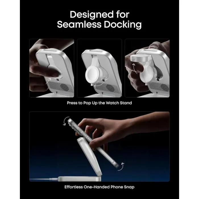 Anker Prime 3-in-1 Wireless Charging Station, White
