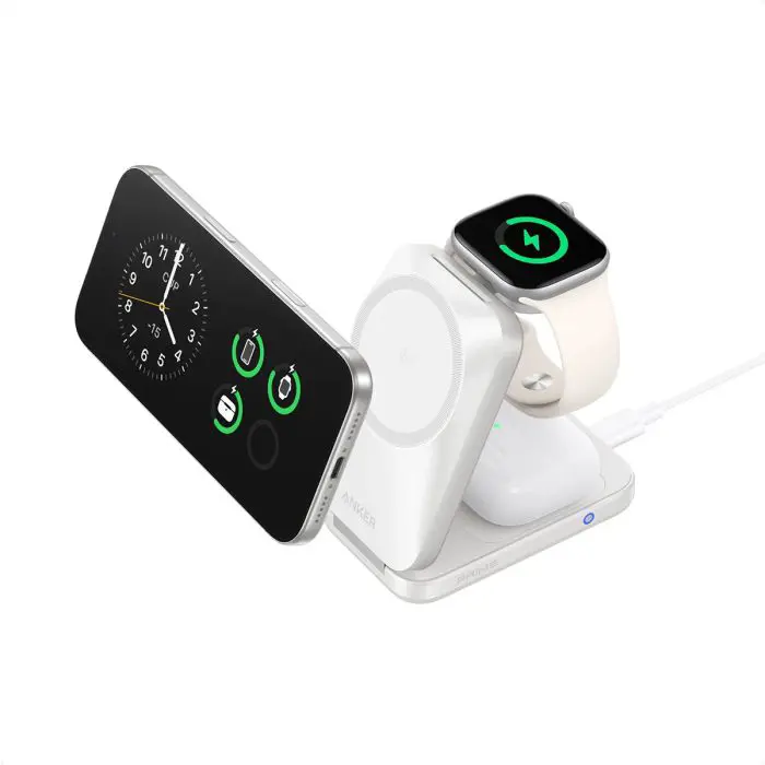 Anker Prime 3-in-1 Wireless Charging Station, White