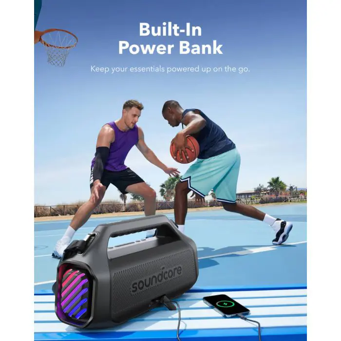 Anker Soundcore BOOM 2 Plus BT 6.0 Portable Bluetooth Speaker, Black