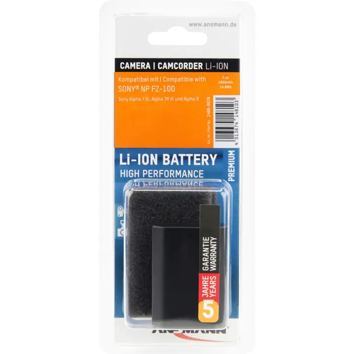 Ansmann A-Son NP FZ-100, camera battery (black)