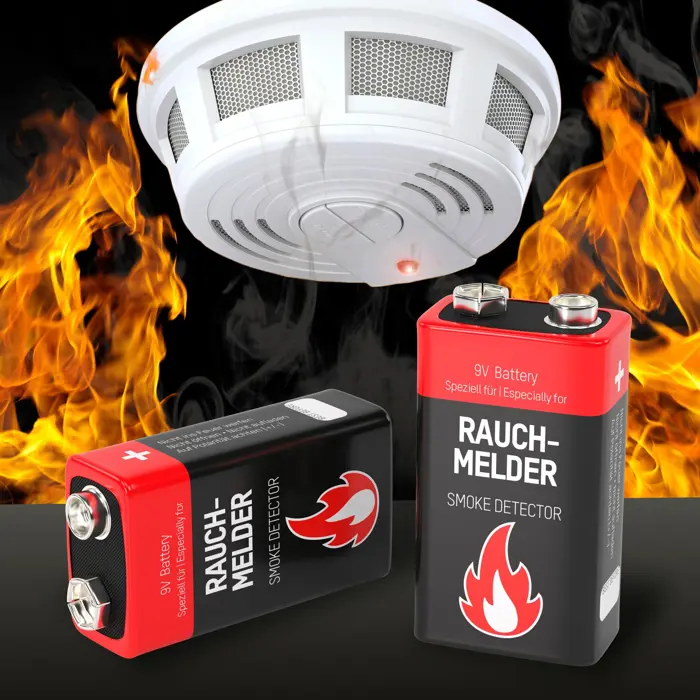 Ansmann battery smoke detector - Alkaline 9V EBlock, Blister