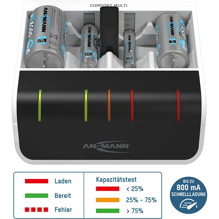 Ansmann Comfort Multi, charger (white/black)