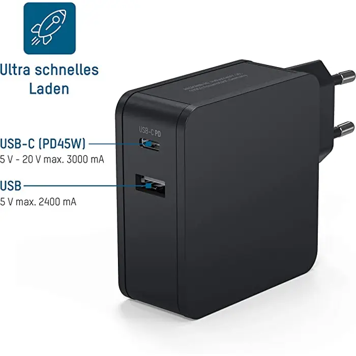 Ansmann Home Charger 247PD, charger (white, compatible with PowerDelivery, Multisafe technology)