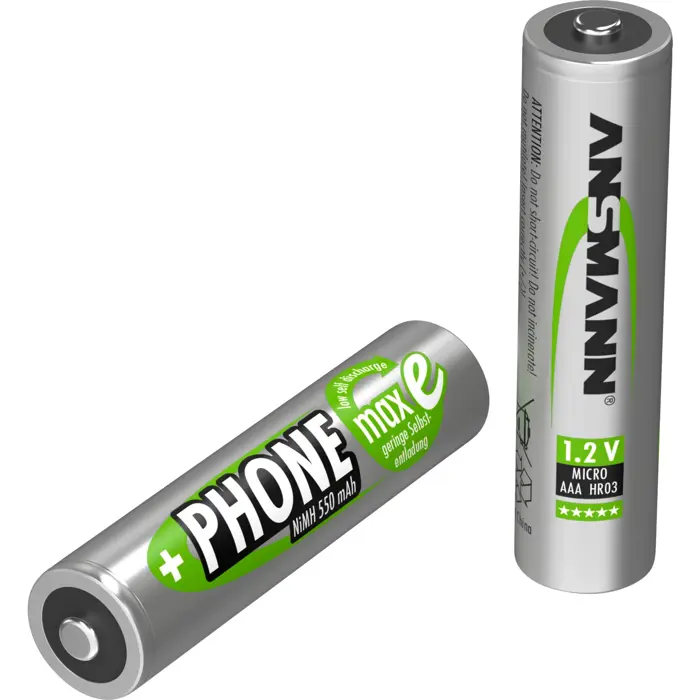 Ansmann Micro NiMh battery 2xAAA 550mA