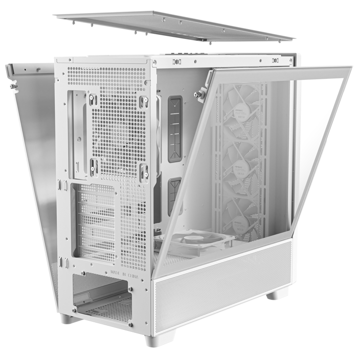 Antec Flux PC-Gehäuse, Full-Tower, E-ATX, Tempered Glass – weiß-0-761345-10134-9