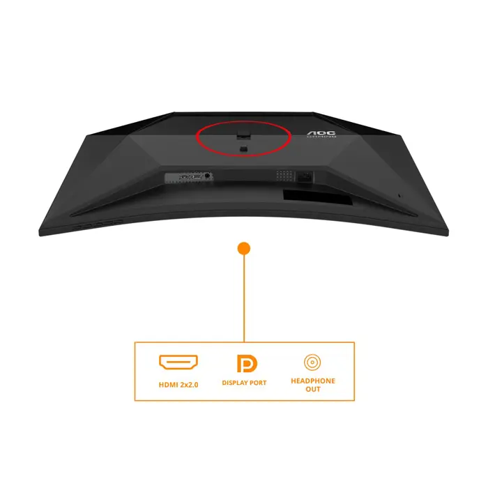AOC 81,3cm (31,5") C32G4Z 16:09 HDMI+DP+USB Curved Bl/red