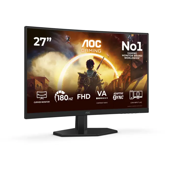 AOC AGON C27G42FE (68.6 cm (27 inch), black (matt), FullHD, VA, Curved, HDMI, DP, 180Hz Panel)