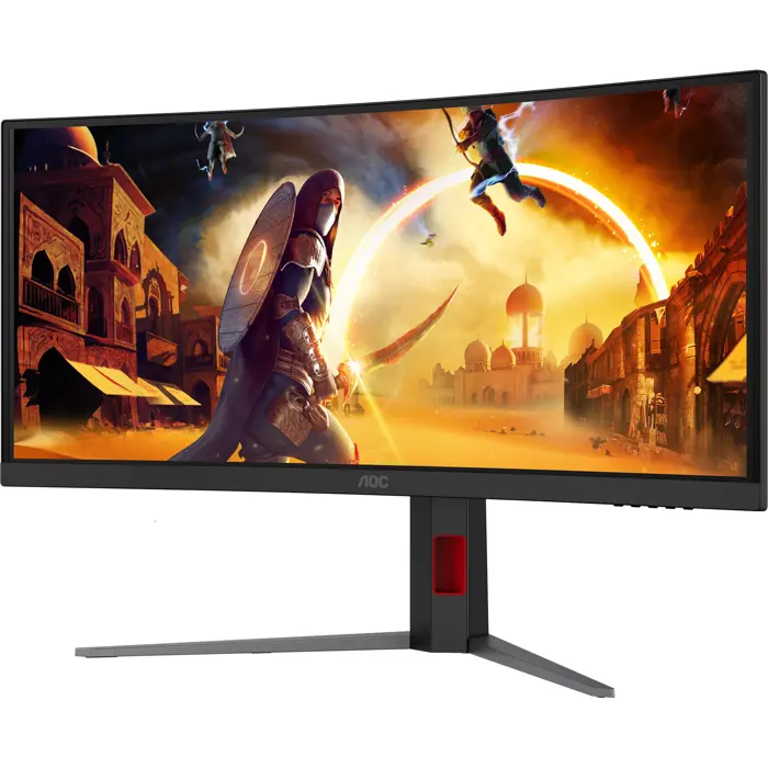 AOC CU34G4ZCA (86.4 cm (34 inches), black, WQHD, Fast-VA, curved, USB hub, 250Hz panel)