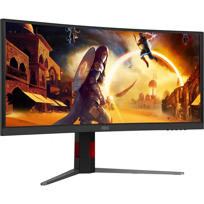 AOC CU34G4ZCA (86.4 cm (34 inches), black, WQHD, Fast-VA, curved, USB hub, 250Hz panel)