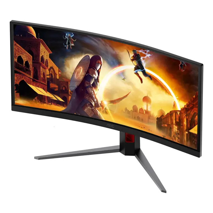 AOC G4 CU34G4CAP computer monitor 86.4 cm (34") 3440 x 1440 pixels UltraWide Quad HD LCD Black, Red