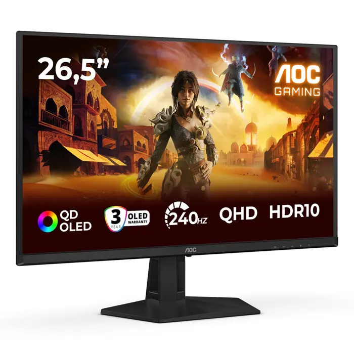 AOC G4 Q27G41ZDF computer monitor 67.3 cm (26.5") 2560 x 1440 pixels Quad HD QD-OLED Black, Red