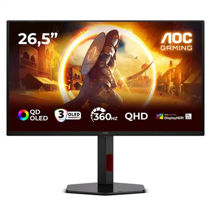 AOC G4 Q27G4SDR computer monitor 67.3 cm (26.5") 2560 x 1440 pixels Quad HD QD-OLED Black, Red