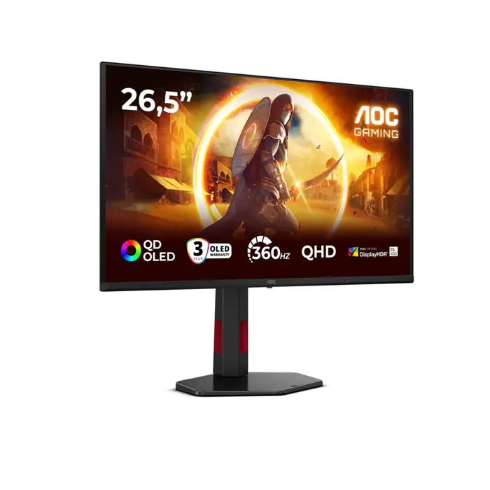 AOC G4 Q27G4SDR computer monitor 67.3 cm (26.5") 2560 x 1440 pixels Quad HD QD-OLED Black, Red