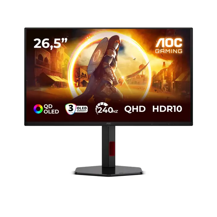 AOC G4 Q27G4ZDR computer monitor 67.3 cm (26.5") 2560 x 1440 pixels Quad HD QD-OLED Black, Red
