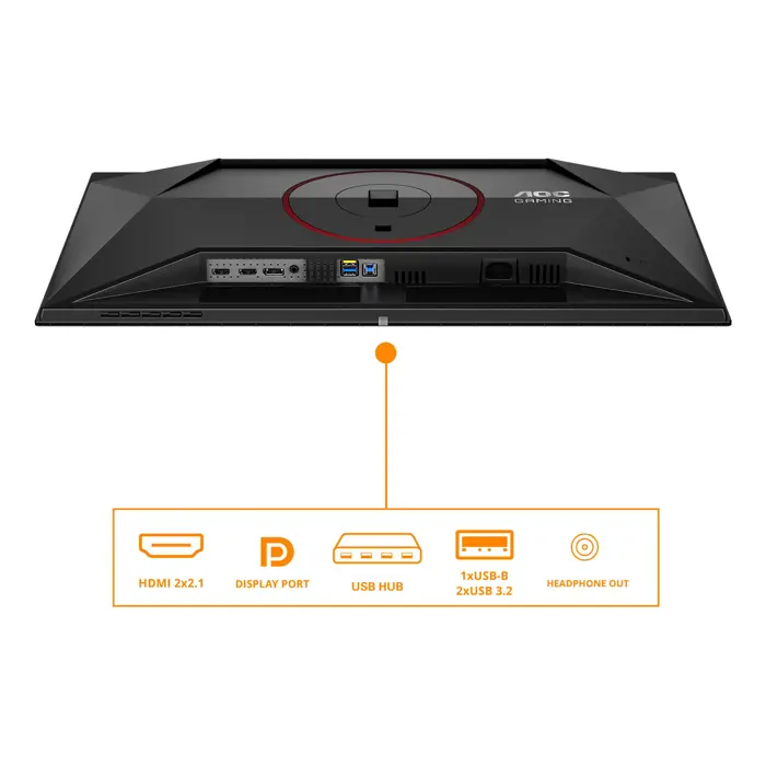 AOC G4 Q27G4ZDR computer monitor 67.3 cm (26.5") 2560 x 1440 pixels Quad HD QD-OLED Black, Red