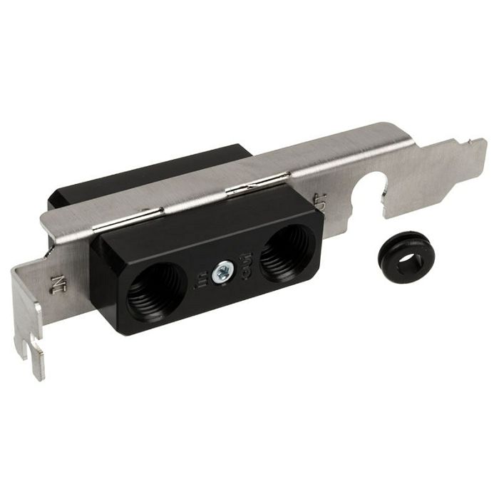 Aqua computer G1/4 housing feed-through via slot bracket