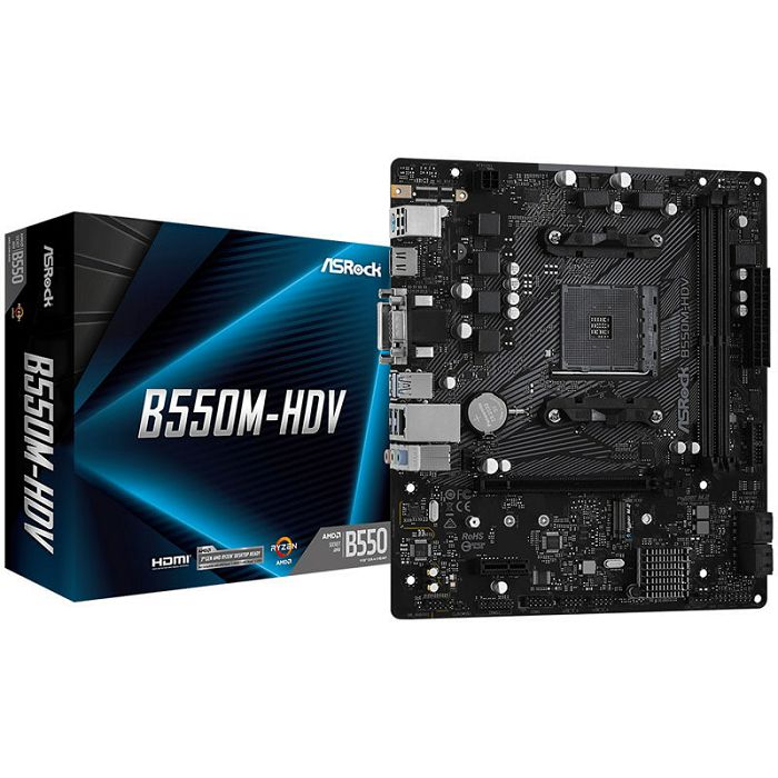 ASRock B550M-HDV, AMD B550 Mainboard - Socket AM4 90-MXBDJ0-A0UAYZ