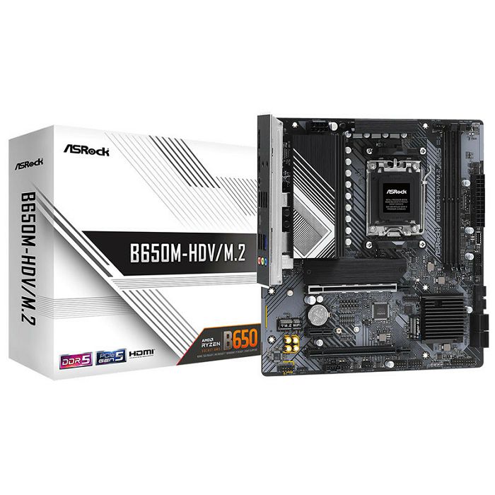 ASRock B650M-HDV/M.2, AMD B650 Mainboard - Socket AM5, DDR5 90-MXBLA0-A0UAYZ