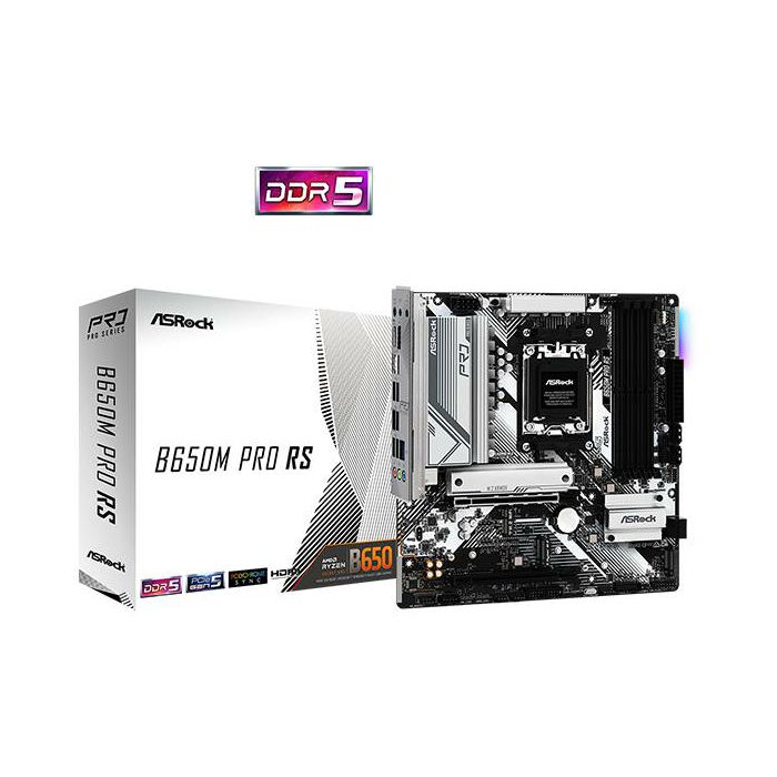 ASRock B650M Pro RS, AMD B650 Mainboard - Socket AM5, DDR5 90-MXBLP0-A0UAYZ