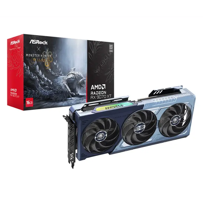 Asrock RX9070XT Monster Hunter Wild 16G graphics card