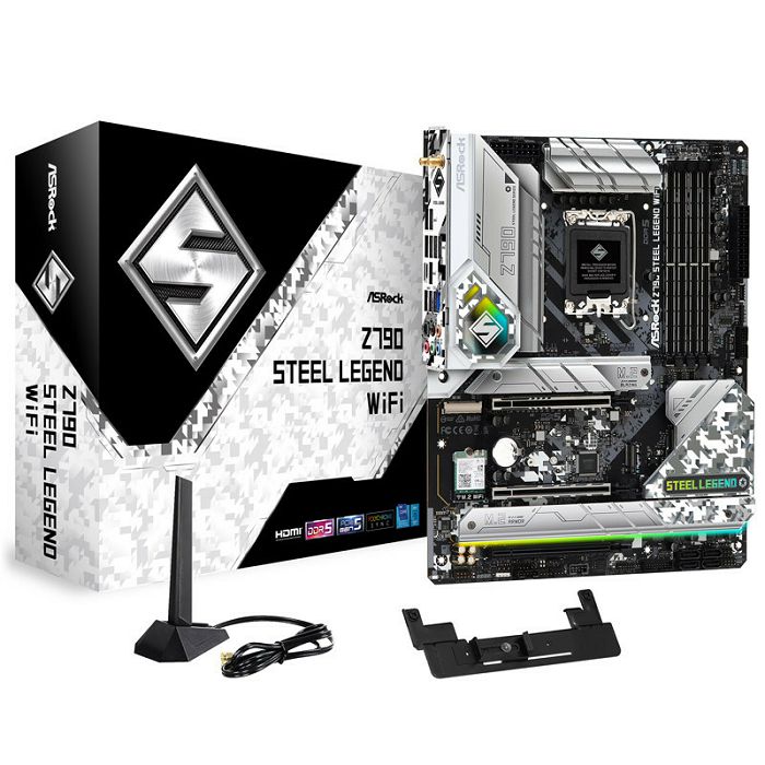 ASRock Z790 Steel Legend WIFI, Intel Z790 Mainboard - Socket 1700, DDR5 90-MXBKD0-A0UAYZ