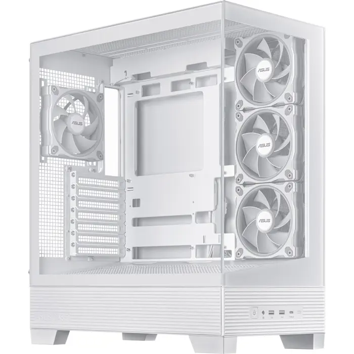 ASUS A31 PLUS TG ARGB, tower case white, tempered glass x 2