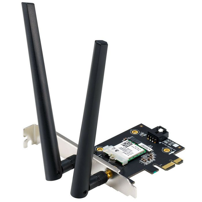 ASUS PCE-AXE5400 BT 5.2 LE Wireless LAN Adapter, 2.4GHz/5GHz/6GHz WLAN - PCIe x1 90IG07I0-ME0B10