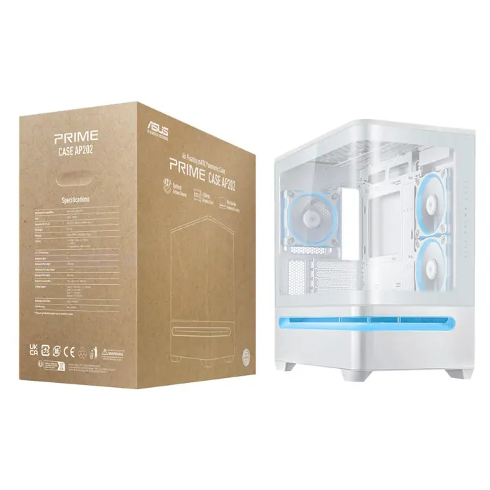 ASUS PRIME AP202 ARGB Mini Tower White